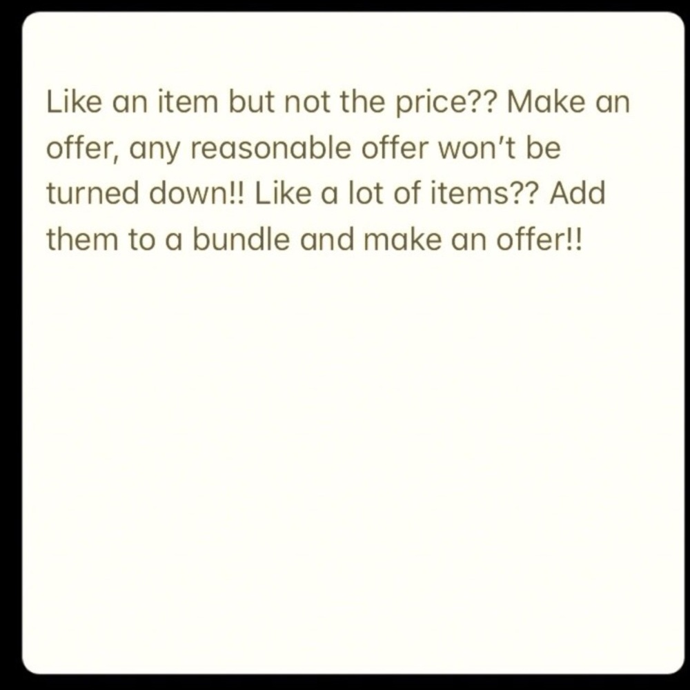 Make me an ✨OFFER!✨